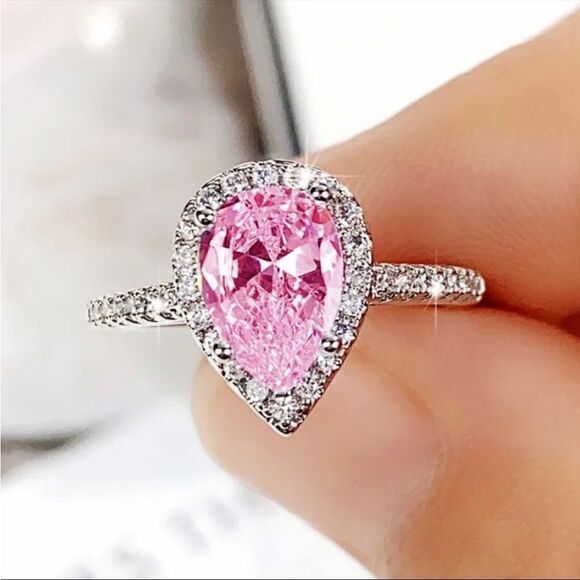 Pink Diamond Ring New in Gift Box - Picture 2 of 4